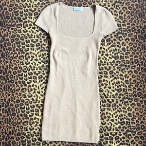 Babaton square neck mini dress